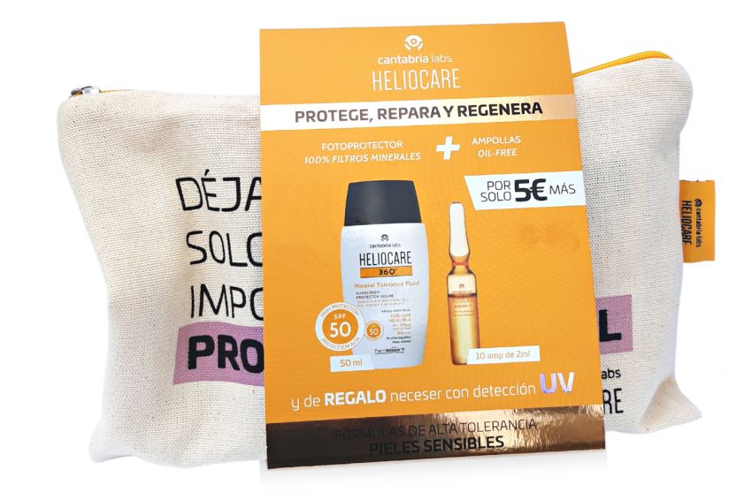 Pack fotoprotector HELIOCARE 360º mineral tolerance + ampollas ENDOCARE radiance C oil free