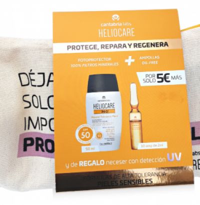 Pack fotoprotector HELIOCARE 360º mineral tolerance + ampollas ENDOCARE radiance C oil free